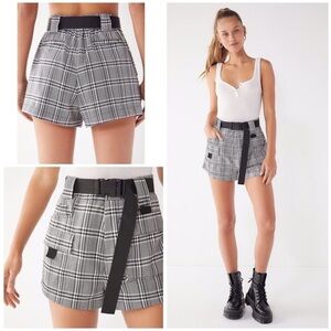 NWT I.AM.GIA Harper Buckle Belted Gingham Short L​​​​​